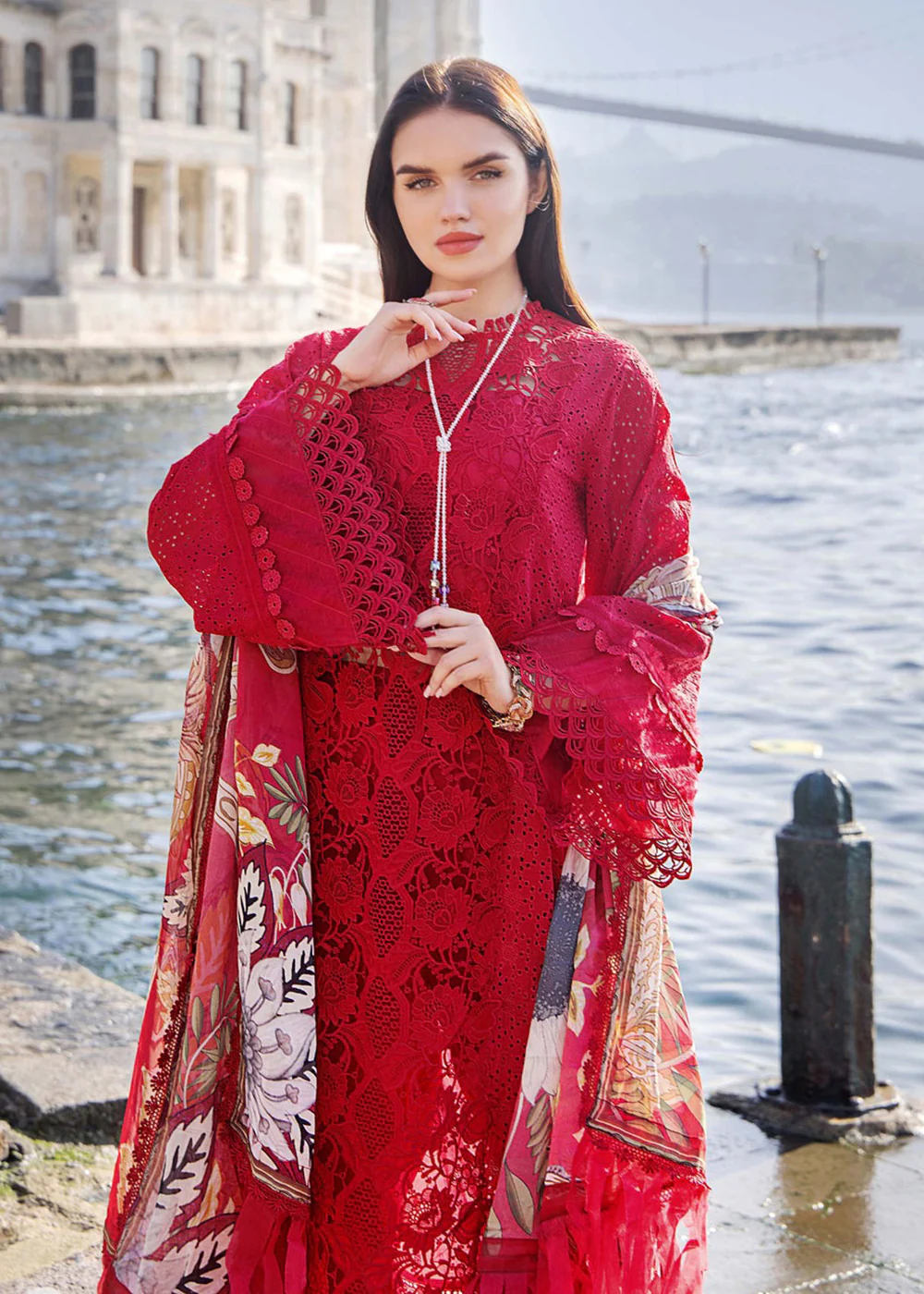 Adan's Libas Embroidered Lawn 2024 by Irha Zia | 5543 - Image 2