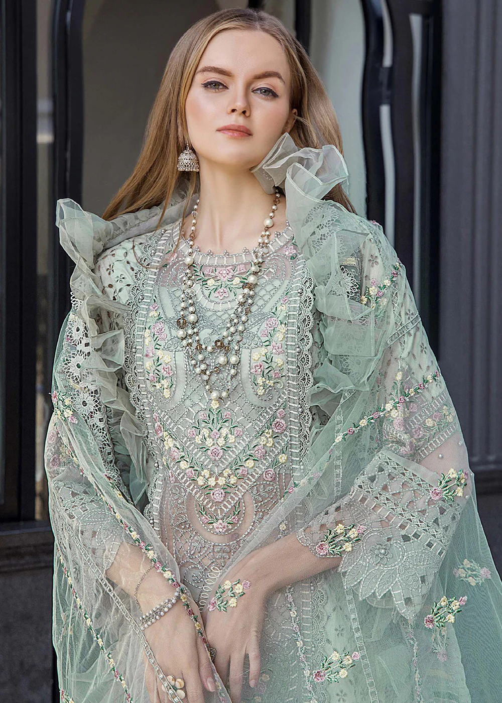 Adan's Libas Embroidered Lawn 2024 by Irha Zia | 5544 - Image 2