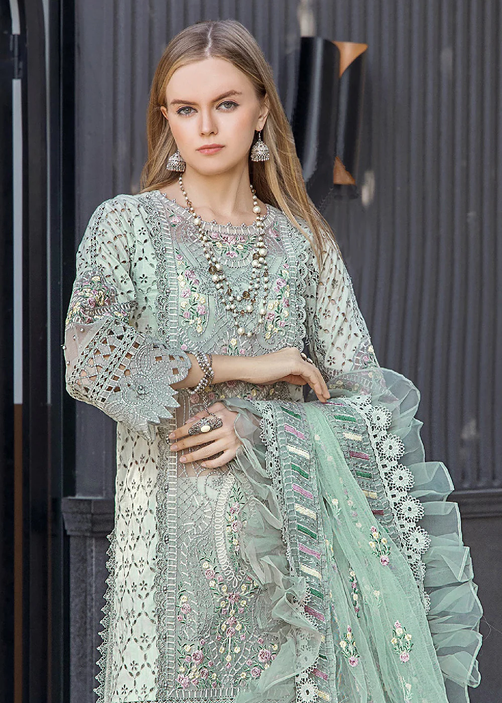 Adan's Libas Embroidered Lawn 2024 by Irha Zia | 5544 - Image 3