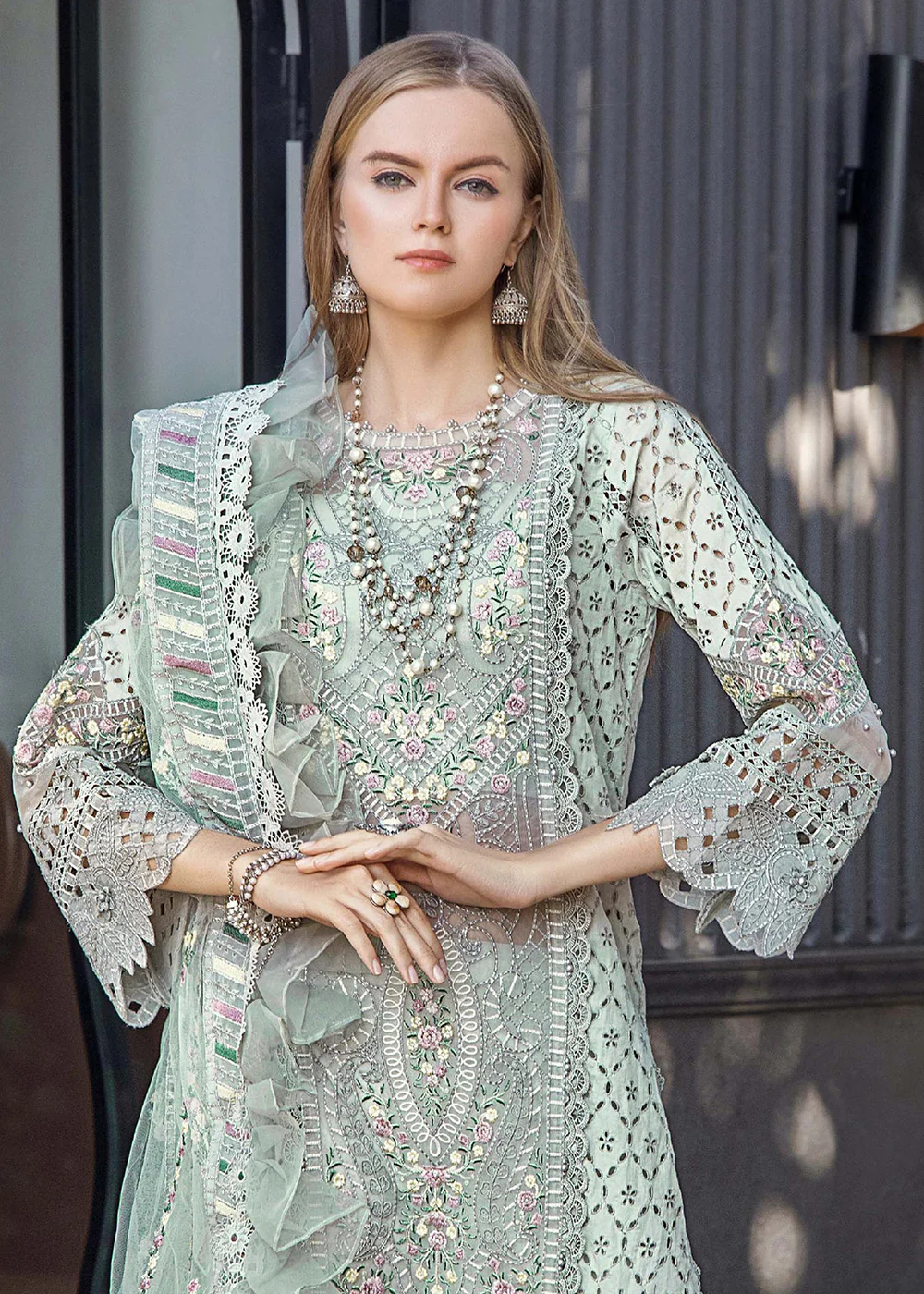 Adan's Libas Embroidered Lawn 2024 by Irha Zia | 5544 - Image 4