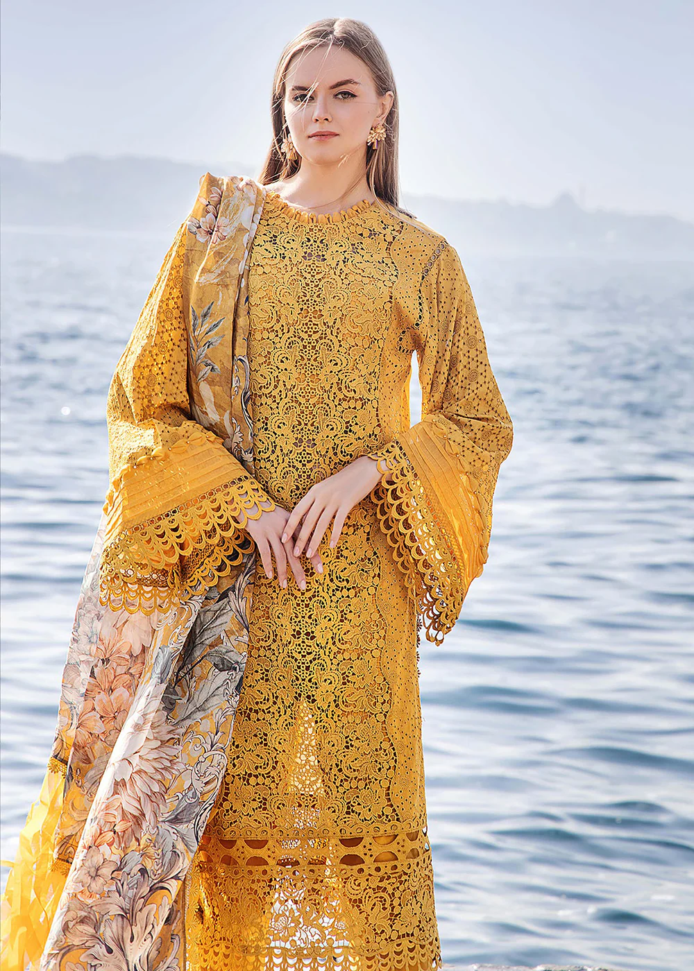 Adan's Libas Embroidered Lawn 2024 by Irha Zia | 5545 - Image 2
