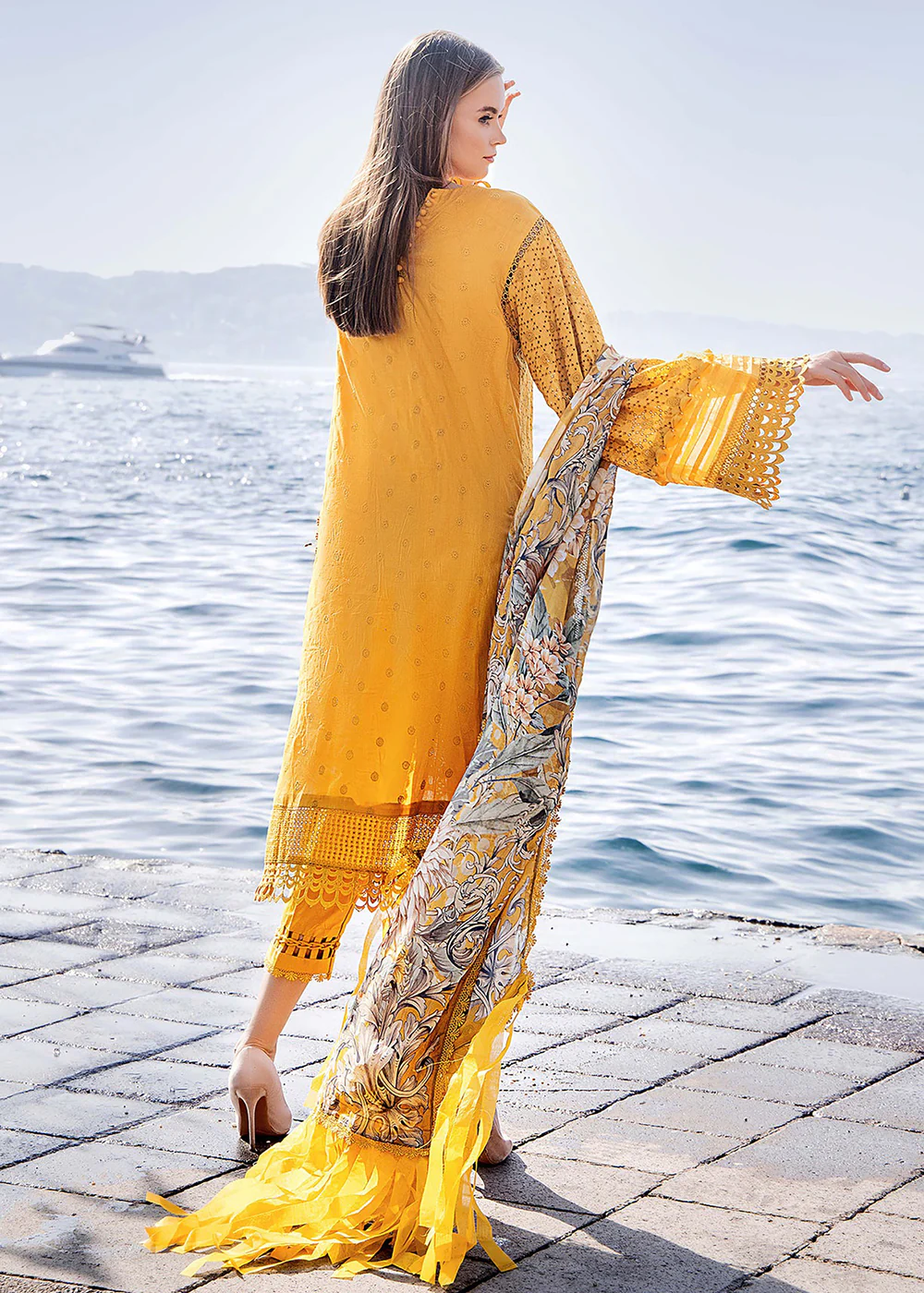 Adan's Libas Embroidered Lawn 2024 by Irha Zia | 5545 - Image 3