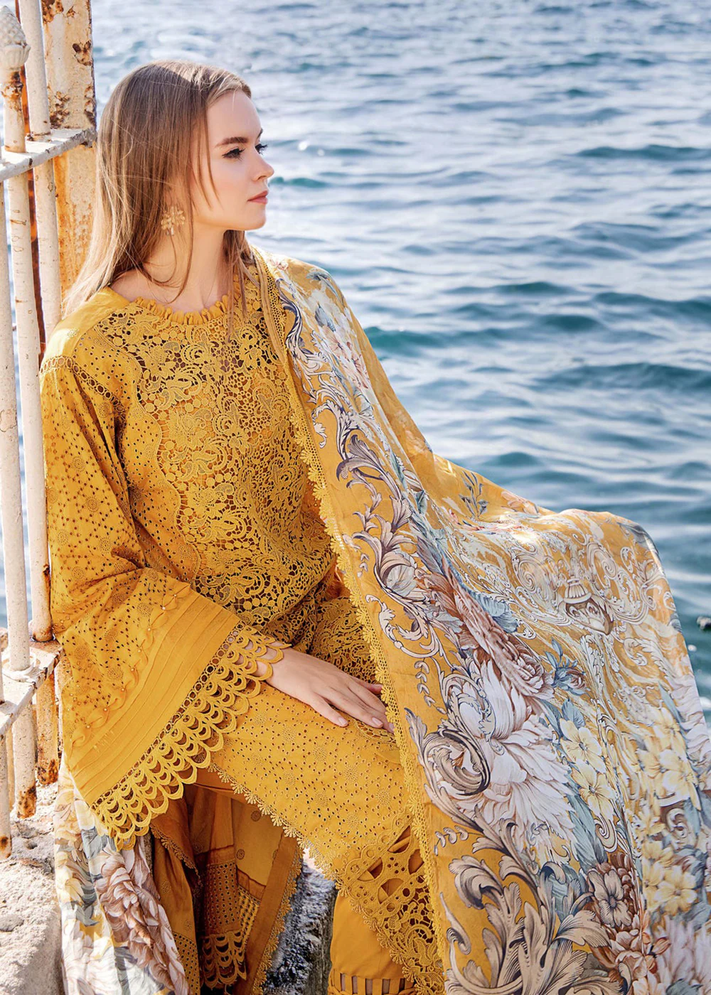 Adan's Libas Embroidered Lawn 2024 by Irha Zia | 5545 - Image 4