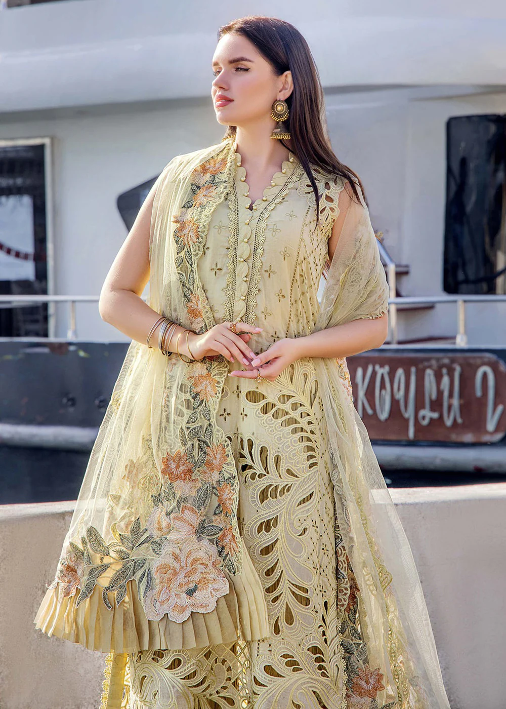 Adan's Libas Embroidered Lawn 2024 by Irha Zia | 5548 - Image 2