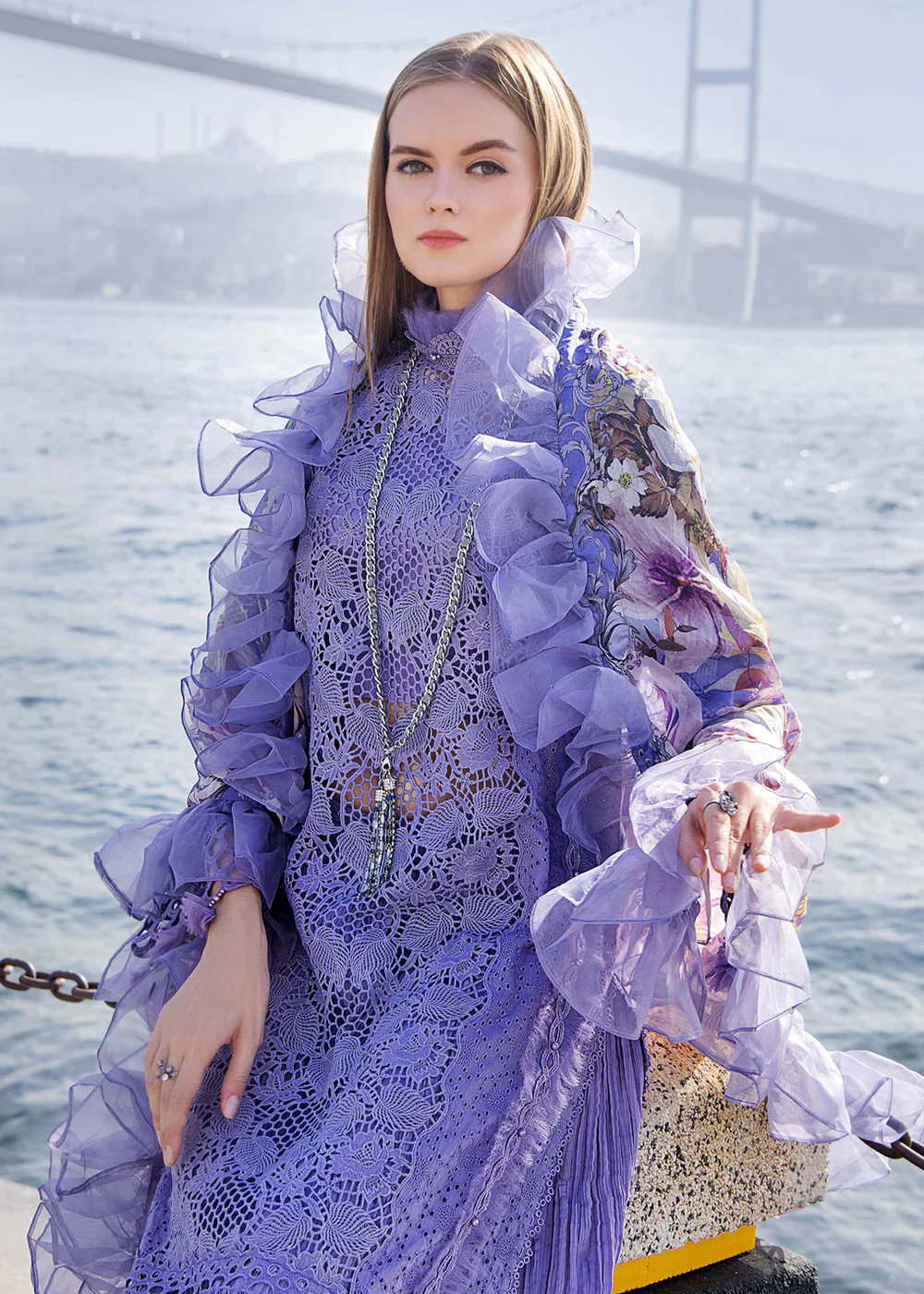 Adan's Libas Embroidered Lawn 2024 by Irha Zia | 5549 - Image 4