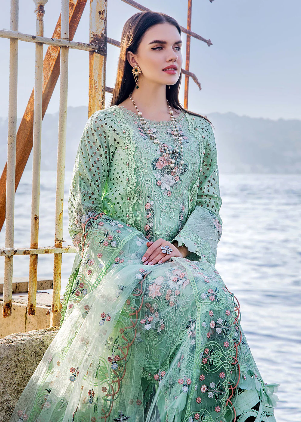 Adan's Libas Embroidered Lawn 2024 by Irha Zia | 5555 - Image 2