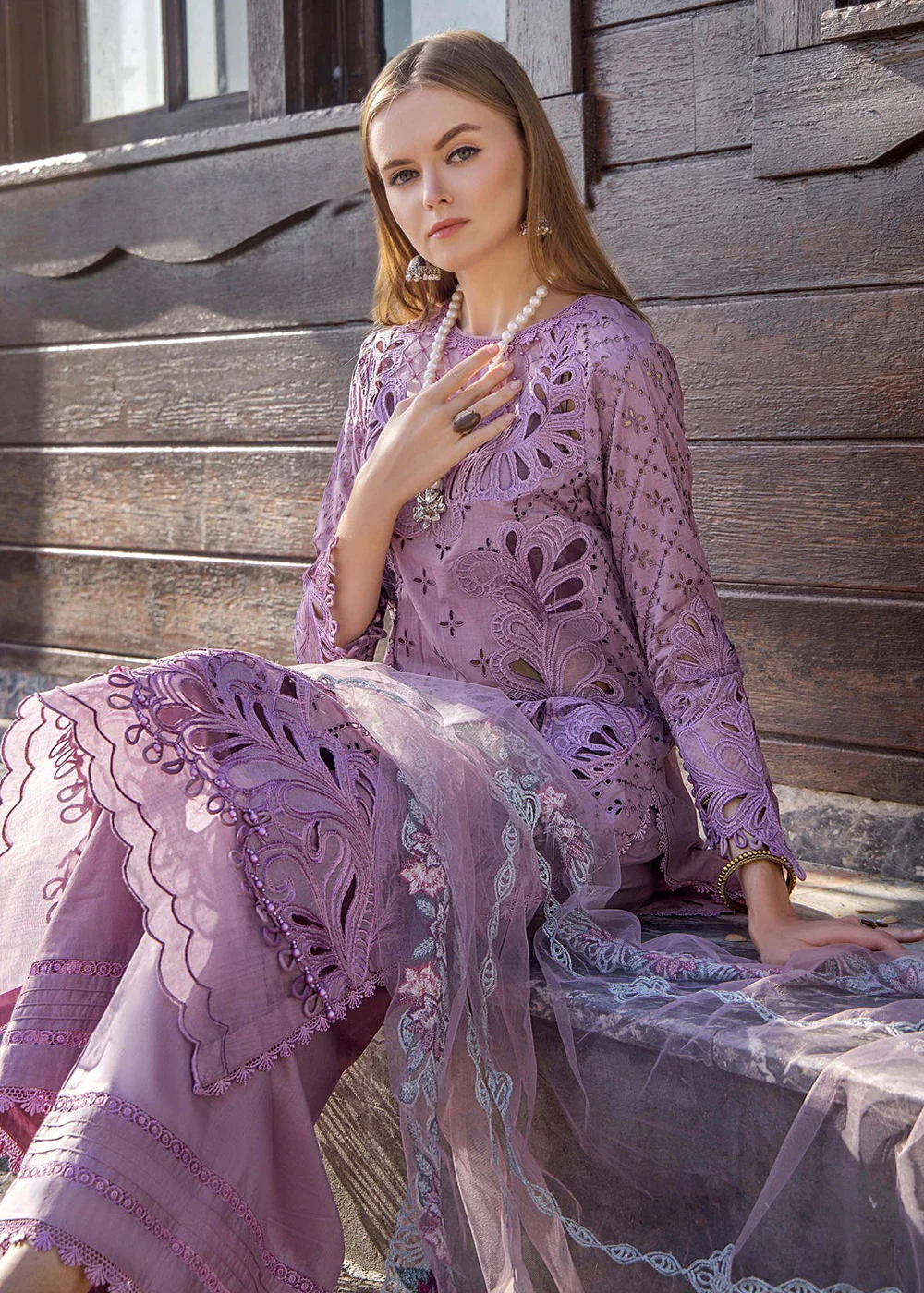 Adan's Libas Embroidered Lawn 2024 by Irha Zia | 5556 - Image 4