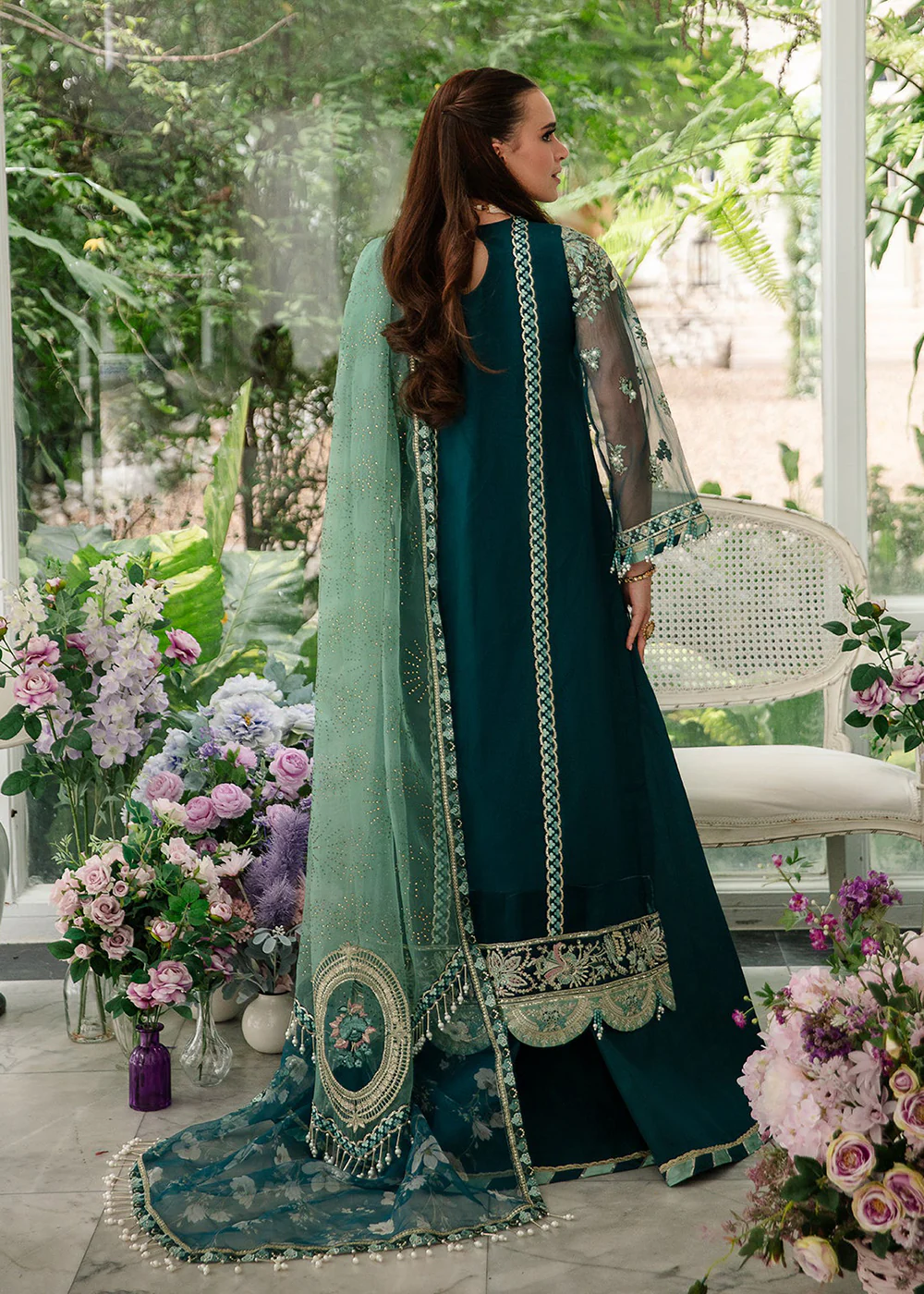 Alif Luxury Wedding Formals '23 by AJR Couture | Teal - Image 3