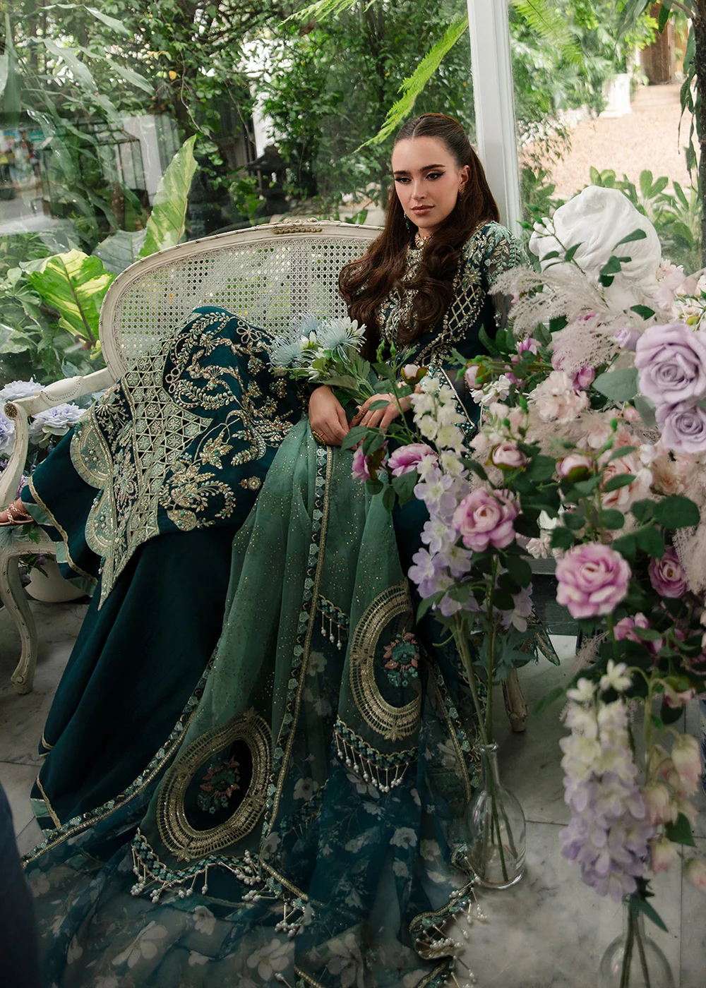 Alif Luxury Wedding Formals '23 by AJR Couture | Teal - Image 6