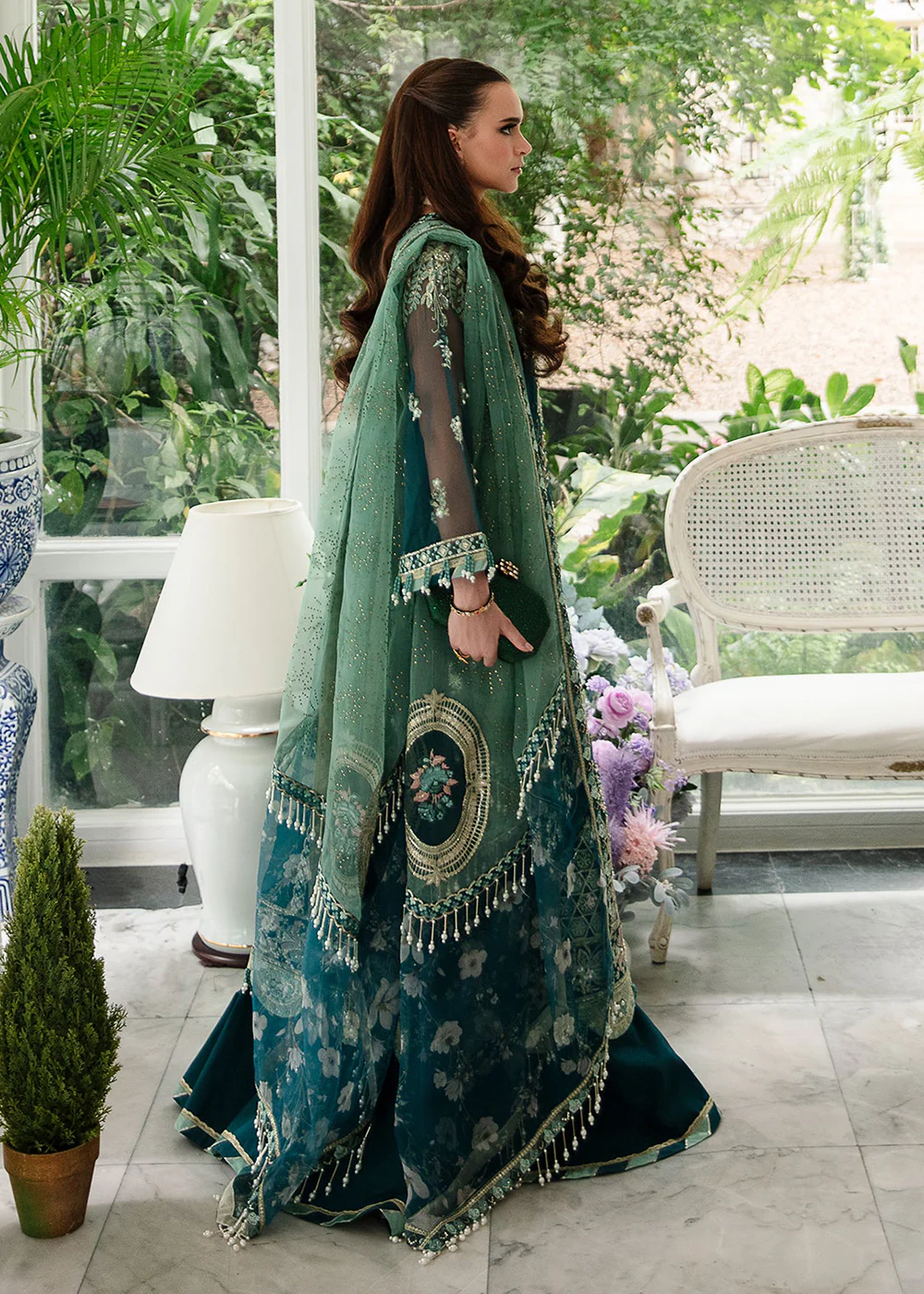 Alif Luxury Wedding Formals '23 by AJR Couture | Teal - Image 8