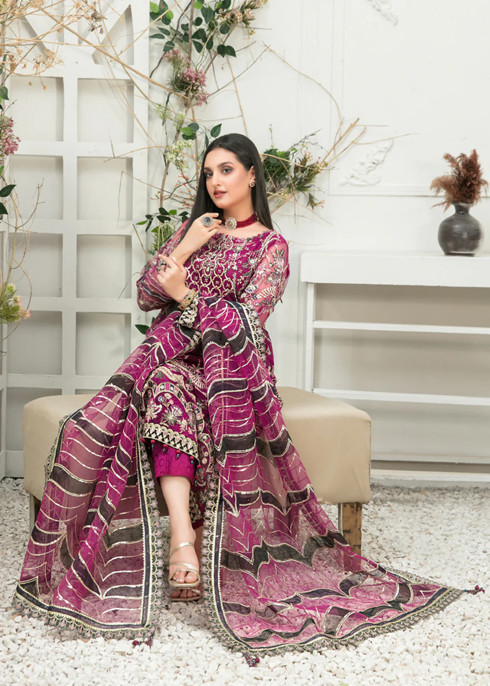 Amani Formal Wear 2023 by Tawakkal Fabrics - D-8325 - Image 3