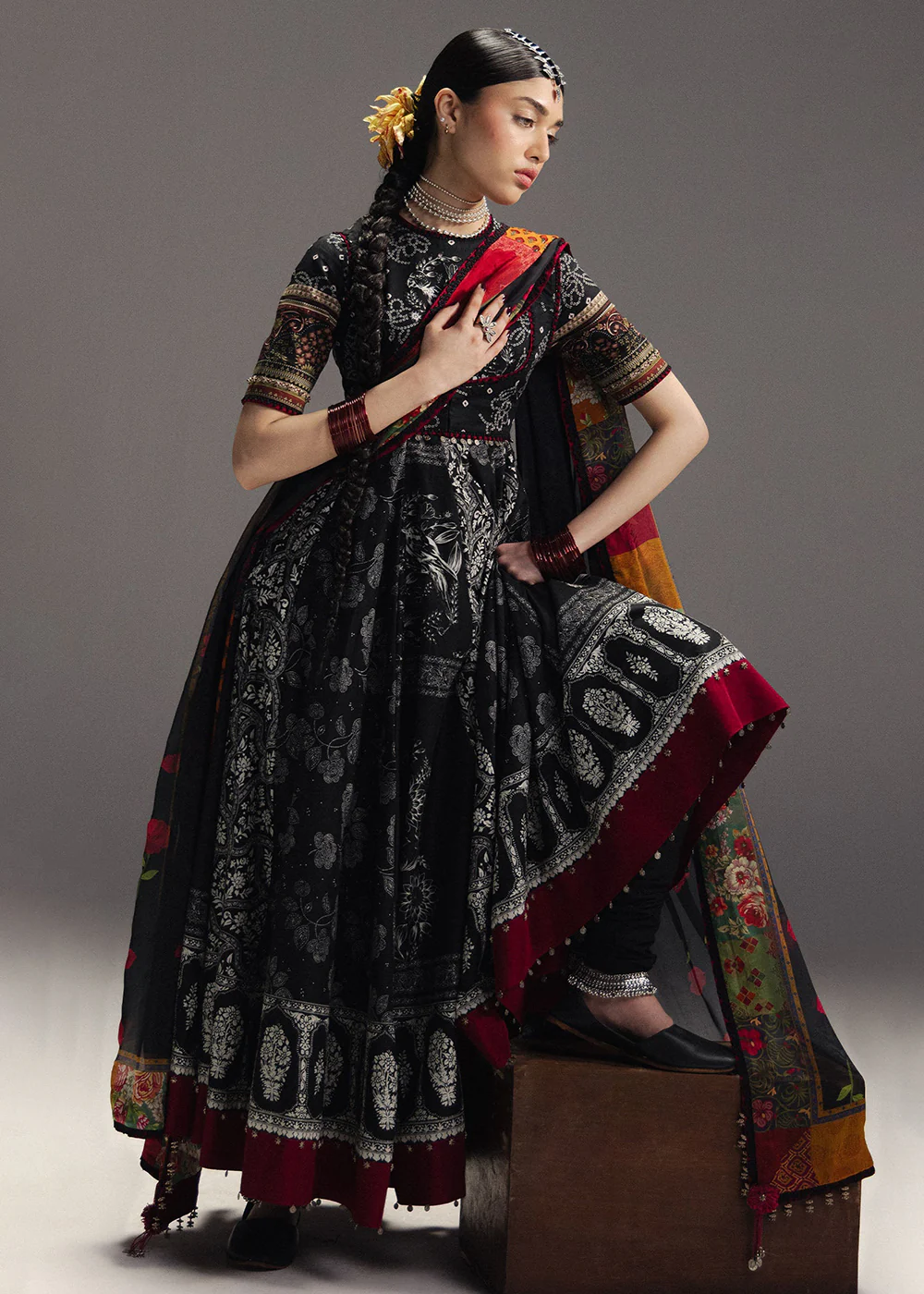 Anarkali Lawn '26 by Zara ShahJahan | Surkh Bahar-D1 - Image 3