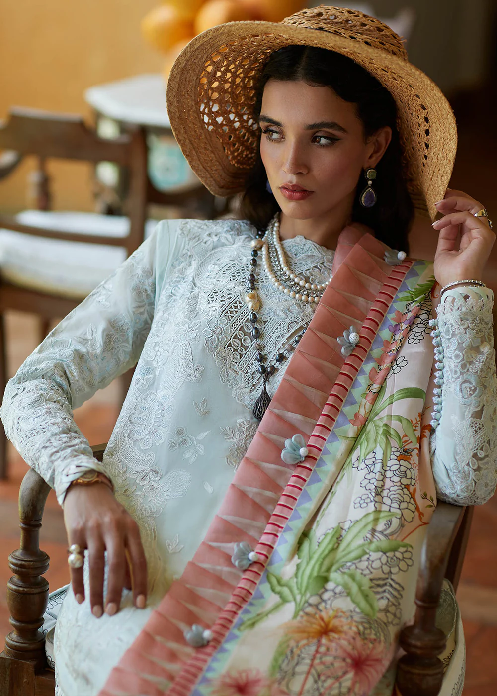 Aqua Blue Lawn Suit - Elan - Luxury Lawn '23 - KAIA-EL23-07B - Image 4