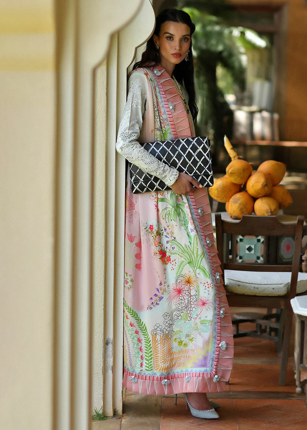 Aqua Blue Lawn Suit - Elan - Luxury Lawn '23 - KAIA-EL23-07B - Image 5