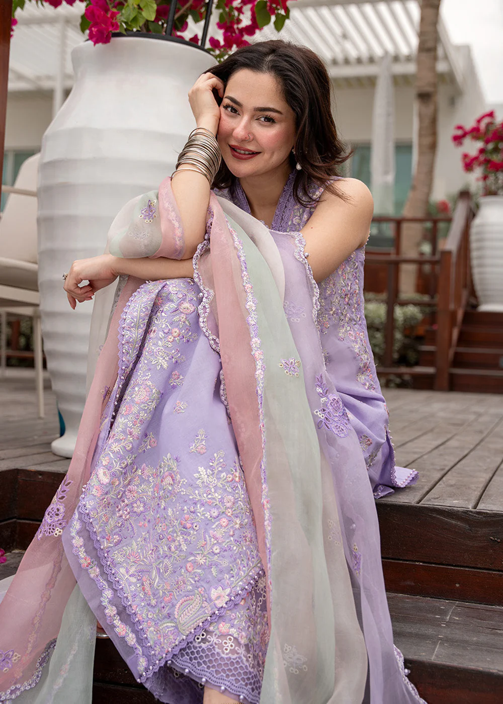 Aya Luxury Lawn '26 by Faiza Saqlain | Suela - Image 2