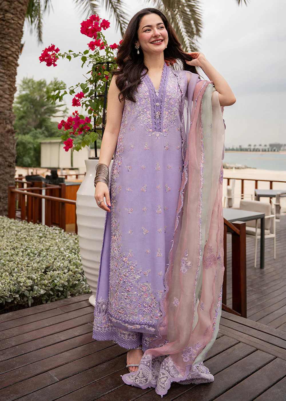 Aya Luxury Lawn '26 by Faiza Saqlain | Suela - Image 4