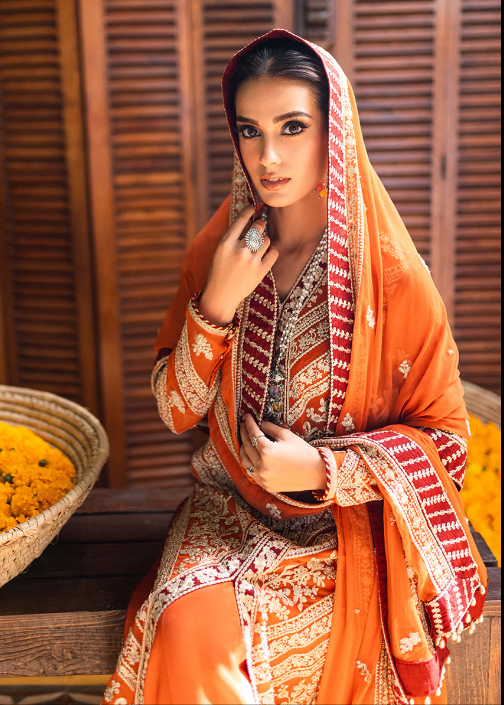Azure Luxe Festive Embroidered by Ahmed Patel | Grandeur Glam - Image 7
