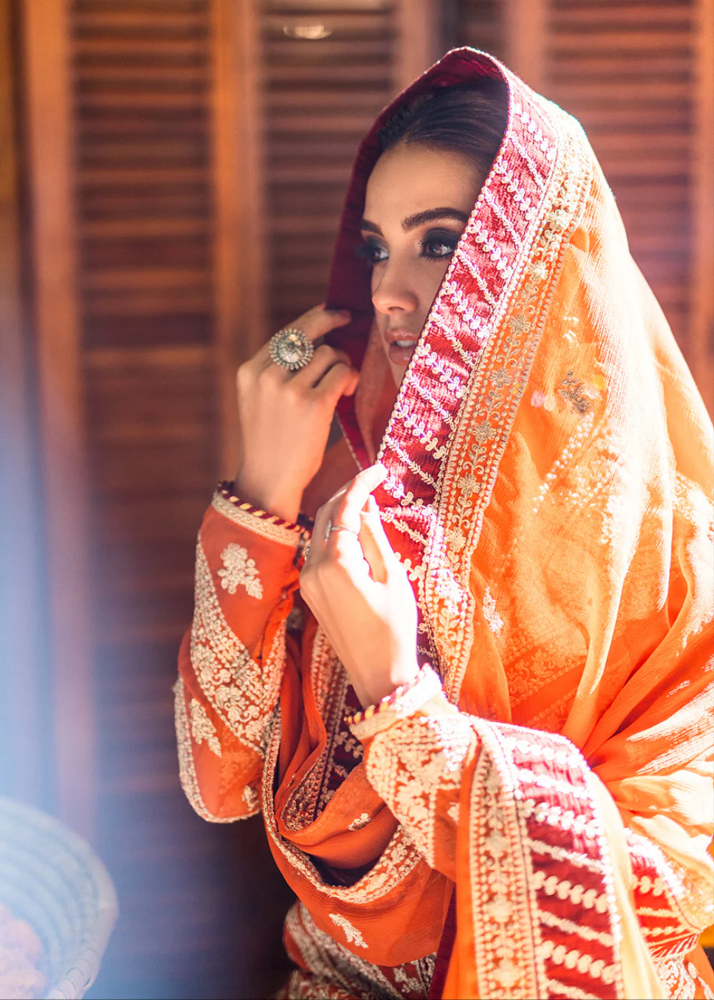 Azure Luxe Festive Embroidered by Ahmed Patel | Grandeur Glam - Image 8