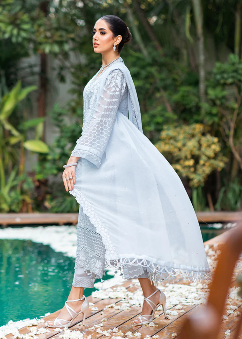 Azure Luxe Festive Embroidered by Ahmed Patel | Granite Grace - Image 5