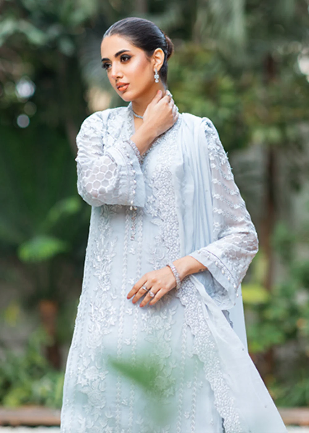 Azure Luxe Festive Embroidered by Ahmed Patel | Granite Grace - Image 8