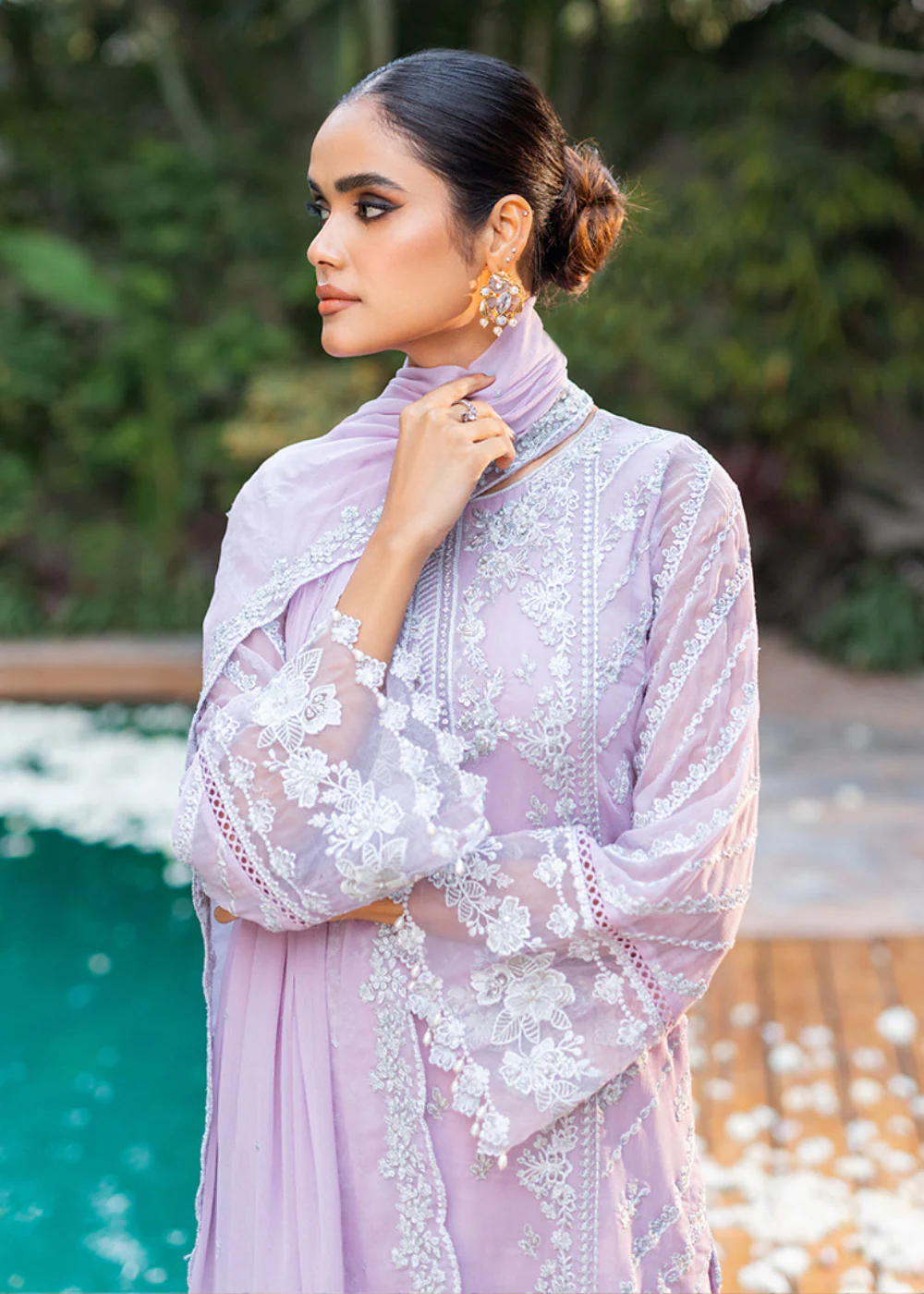 Azure Luxe Festive Embroidered by Ahmed Patel | Mystique Swan - Image 2