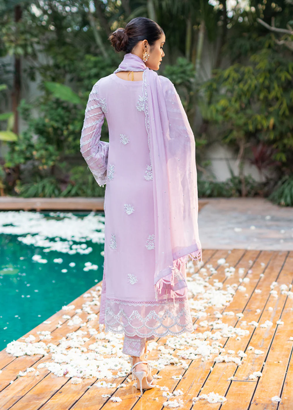 Azure Luxe Festive Embroidered by Ahmed Patel | Mystique Swan - Image 3