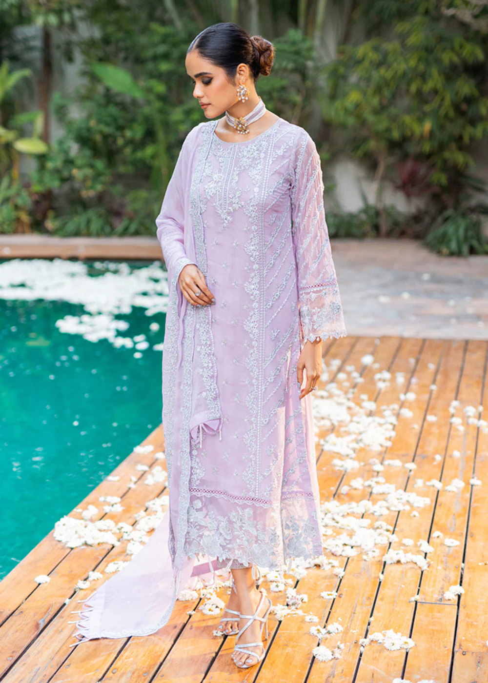 Azure Luxe Festive Embroidered by Ahmed Patel | Mystique Swan - Image 4