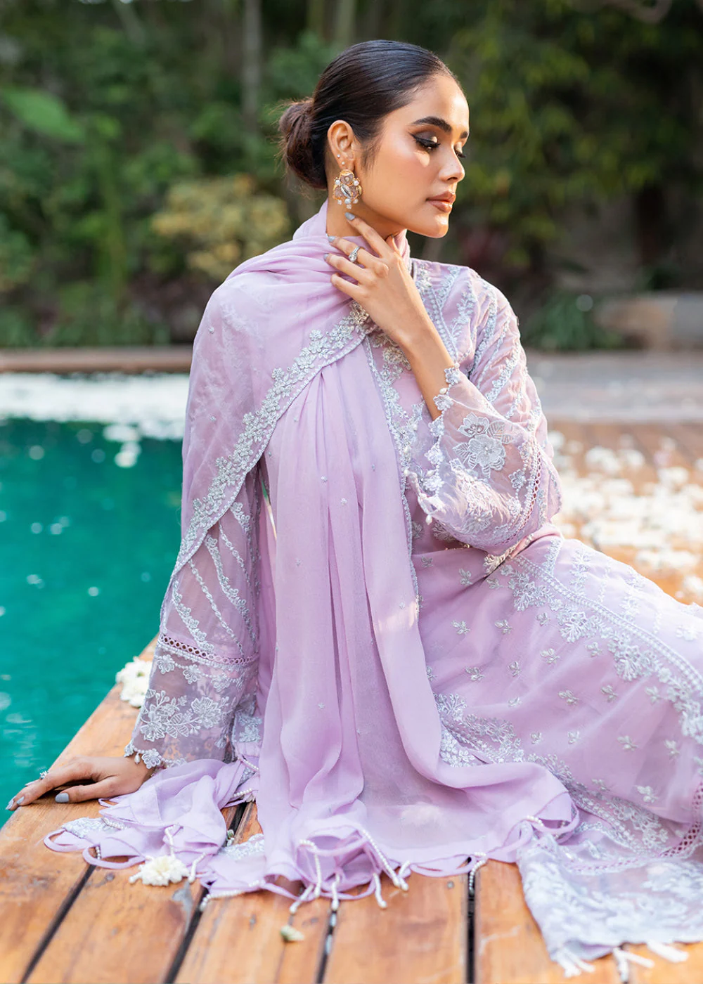 Azure Luxe Festive Embroidered by Ahmed Patel | Mystique Swan - Image 8