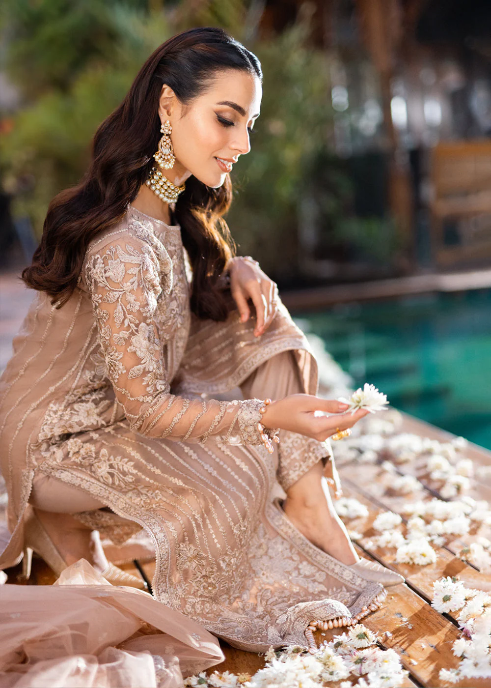 Azure Luxe Festive Embroidered by Ahmed Patel | Star Dazzle - Image 6