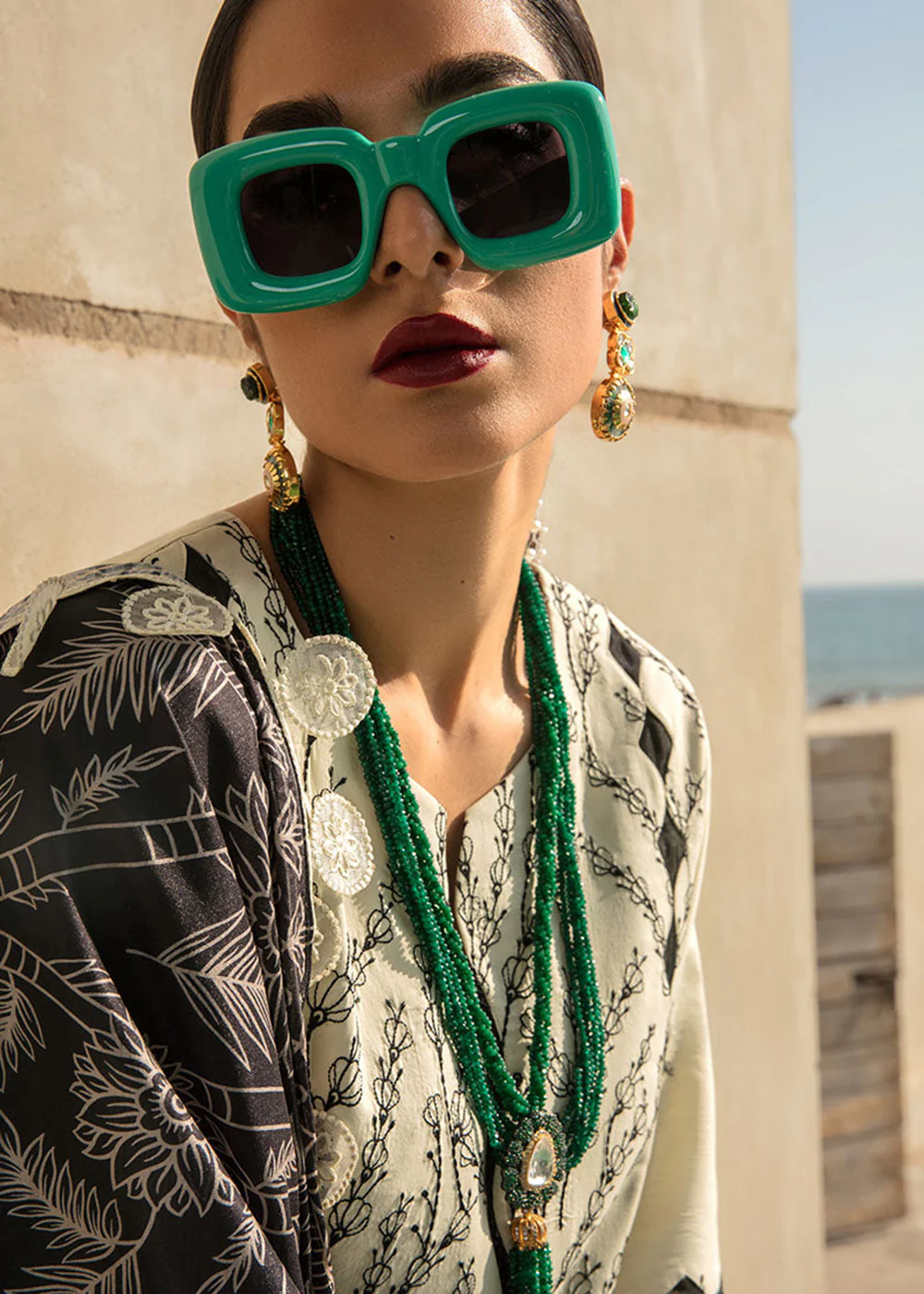 Beige Luxury Lawn Suit | Rang Rasiya | Florence Lawn '23 | LVY - D11 - Image 2