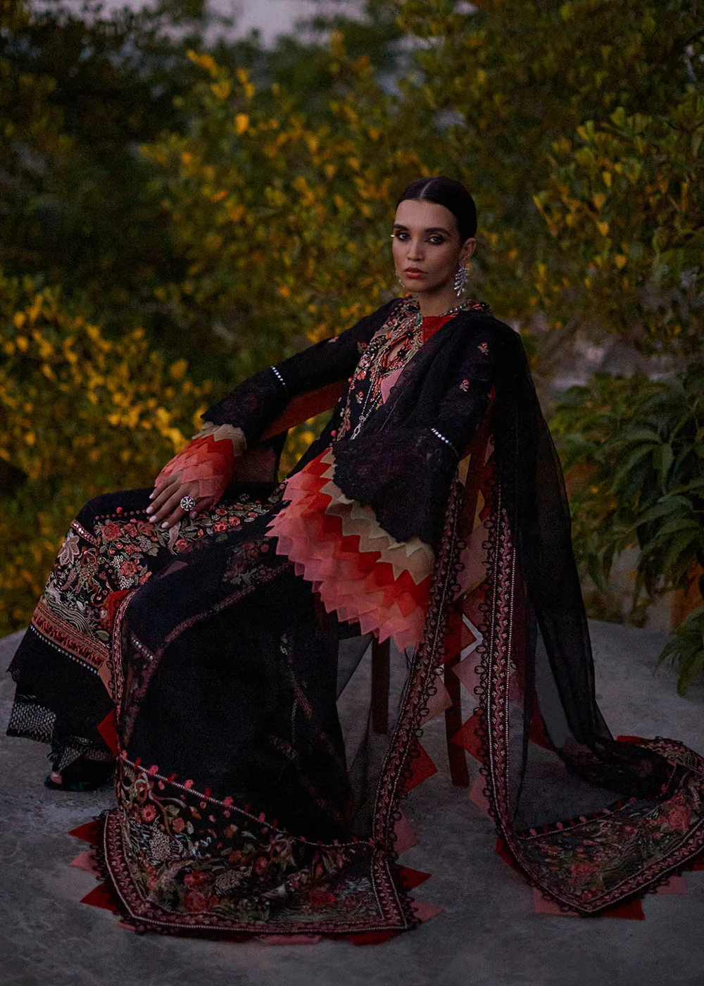 Black Lawn Suit - Elan - Luxury Lawn '23 - NYSA-EL23-02A - Image 3