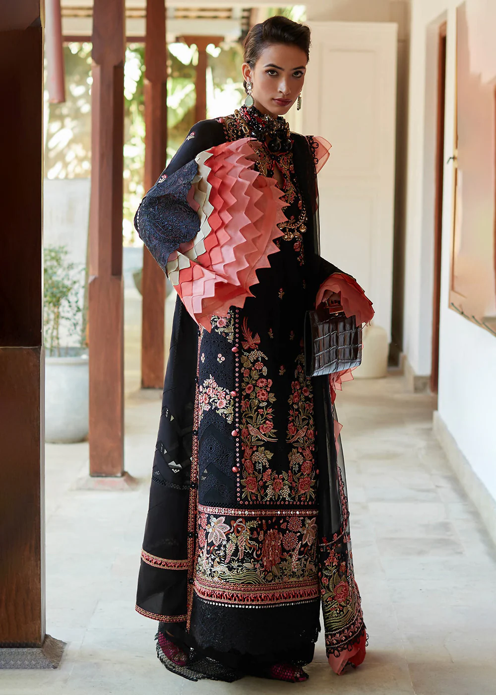 Black Lawn Suit - Elan - Luxury Lawn '23 - NYSA-EL23-02A - Image 5