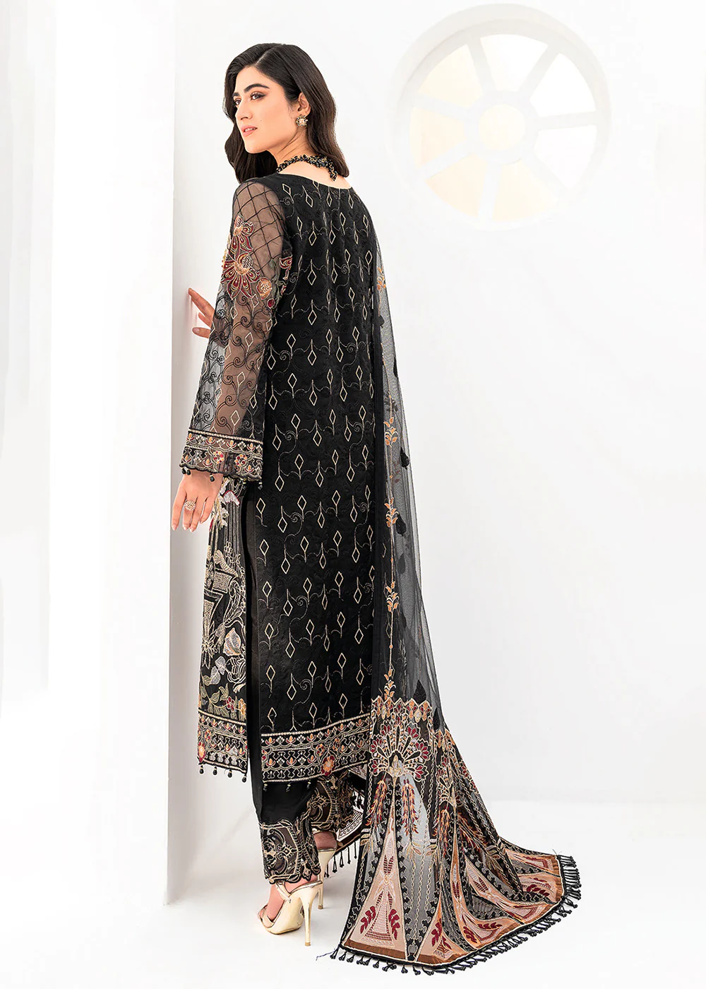 Black Organza Suit - Ramsha Minhal Collection Vol 8 - #M-803 - Image 3