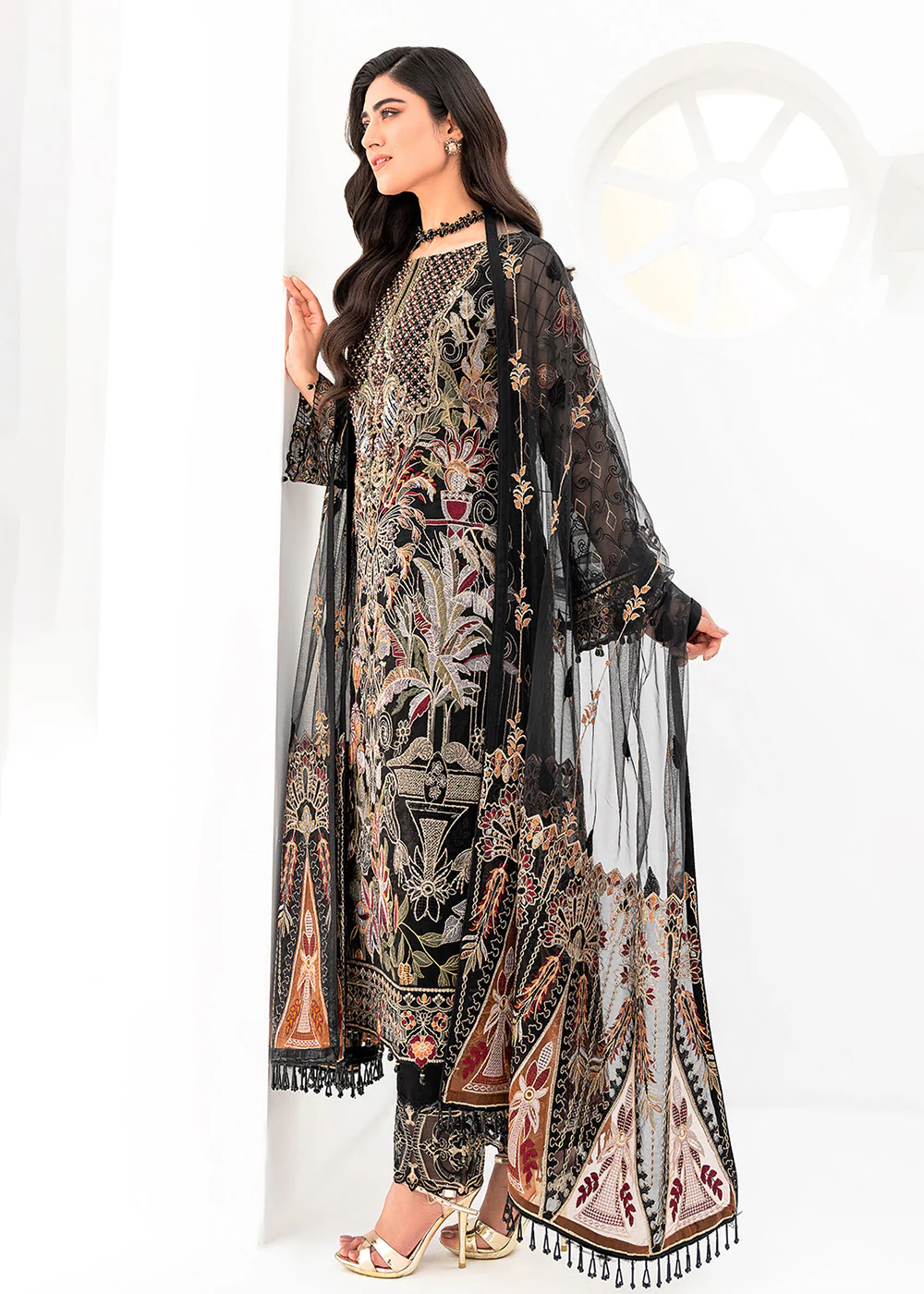 Black Organza Suit - Ramsha Minhal Collection Vol 8 - #M-803 - Image 4