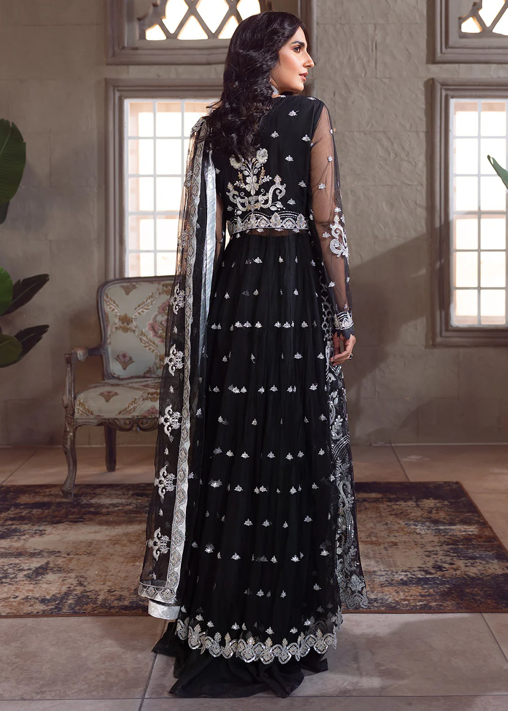 Black Pakistani Lehenga Suit | Emaan Adeel | Le Festa Formal Edit 7 | LF-705 - Image 3