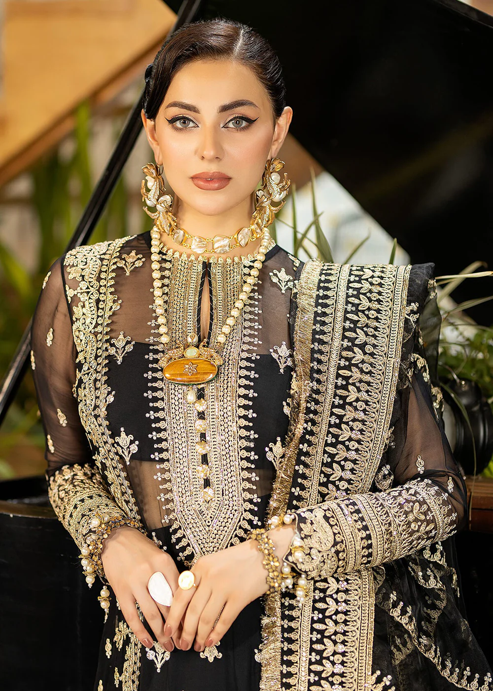 Black Wedding Formal Suit | Imrozia Premium | Jhalak '23 | I-188 - NAZAKAT - Image 2