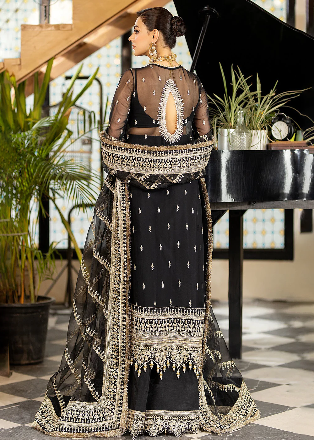 Black Wedding Formal Suit | Imrozia Premium | Jhalak '23 | I-188 - NAZAKAT - Image 3