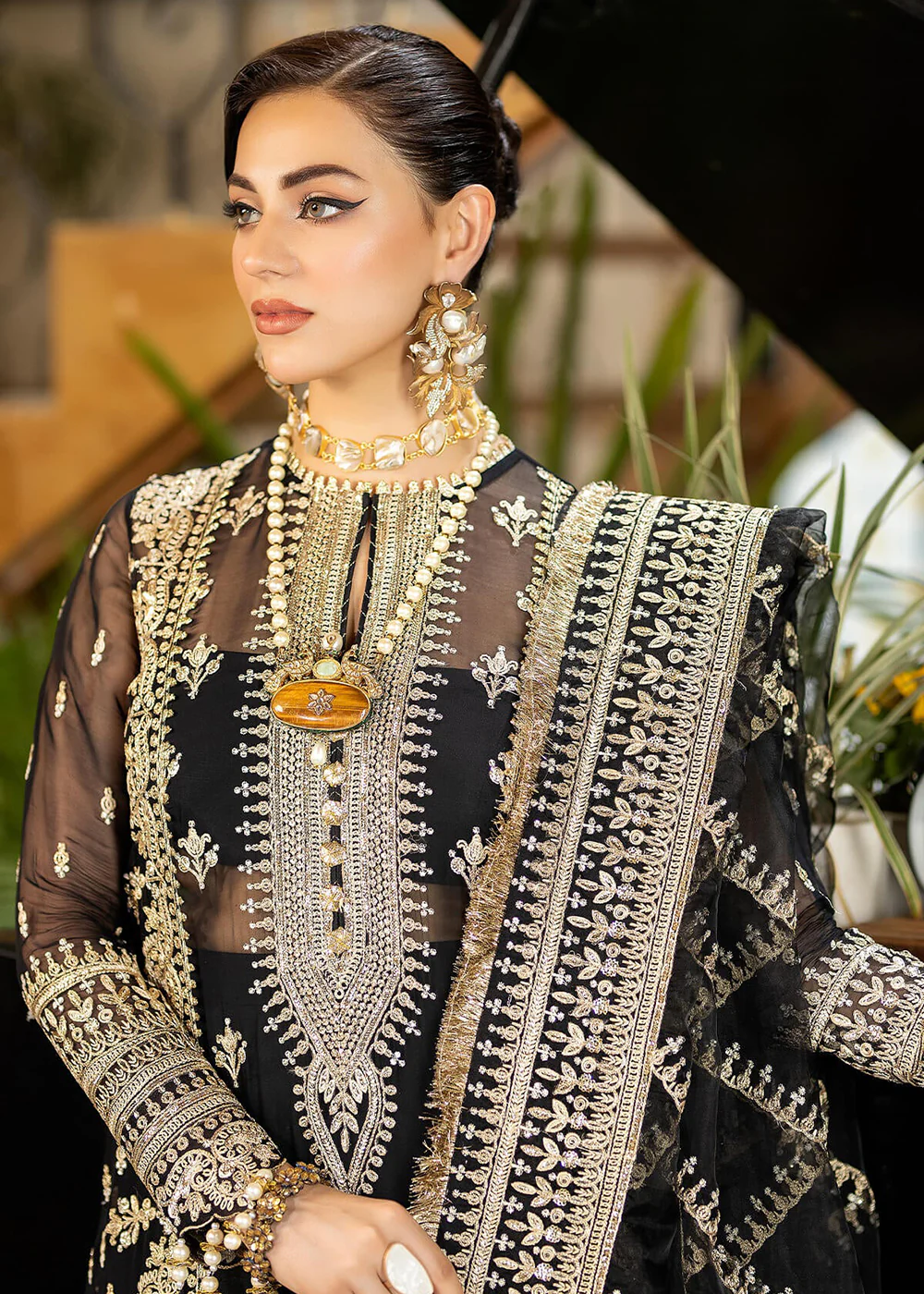 Black Wedding Formal Suit | Imrozia Premium | Jhalak '23 | I-188 - NAZAKAT - Image 5