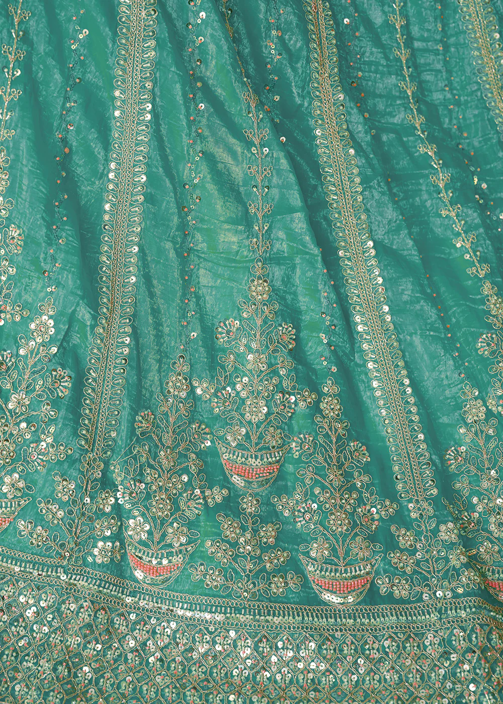 Blue Jimmy Choo Material Wedding Festive Lehenga Choli - Image 5