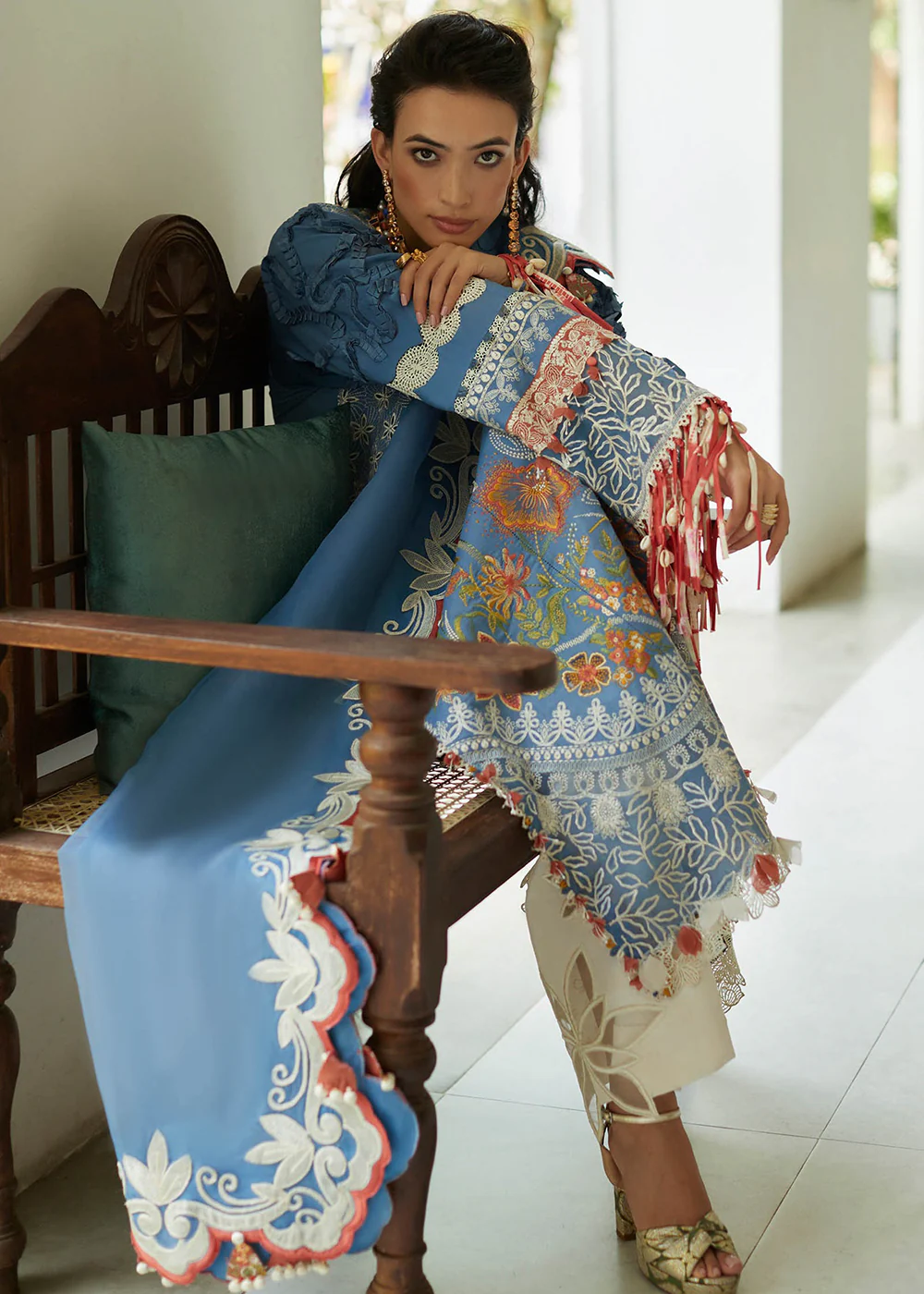 Blue Lawn Suit - Elan - Luxury Lawn '23 - ZIVA-EL23-03B - Image 5