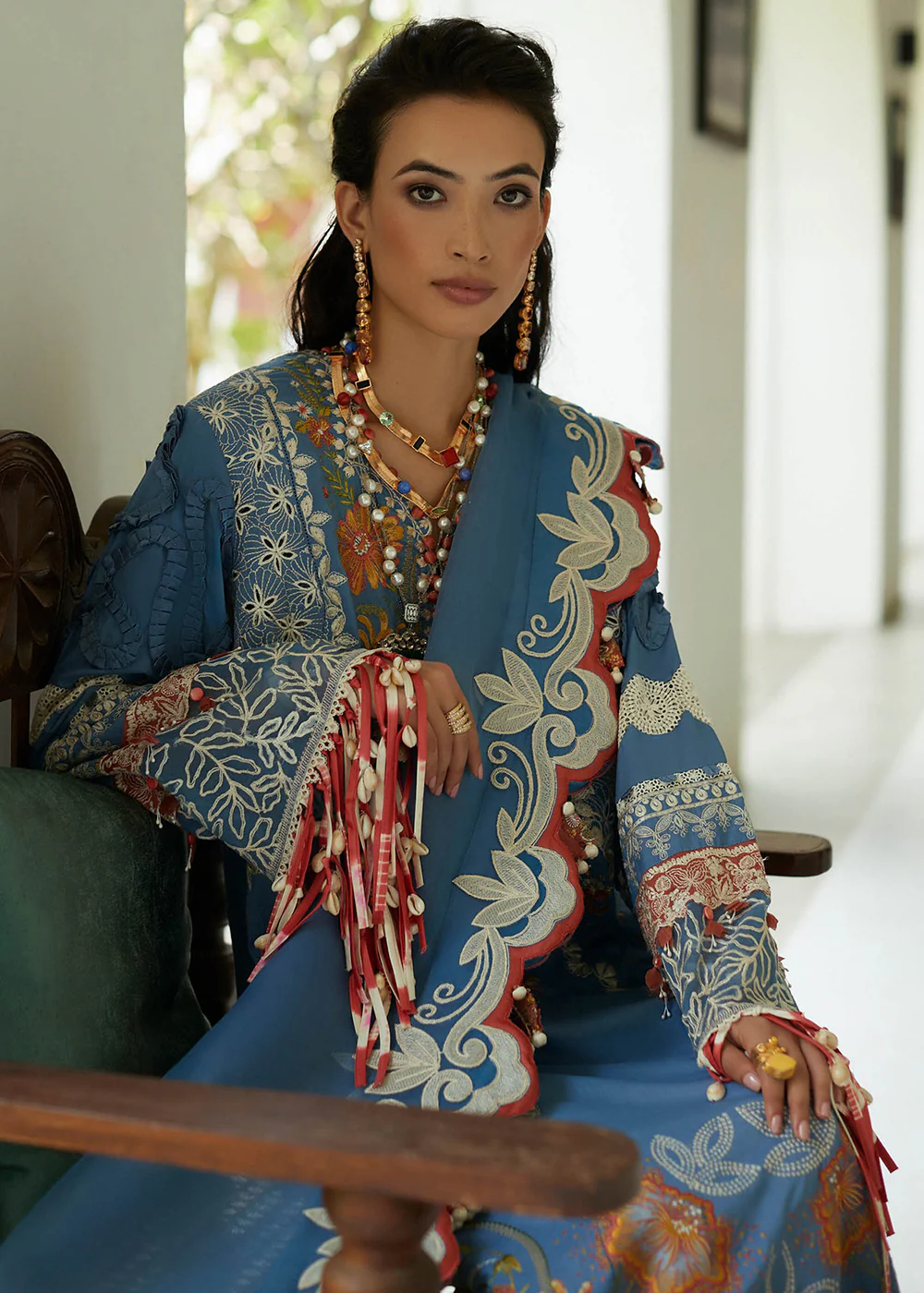 Blue Lawn Suit - Elan - Luxury Lawn '23 - ZIVA-EL23-03B - Image 6