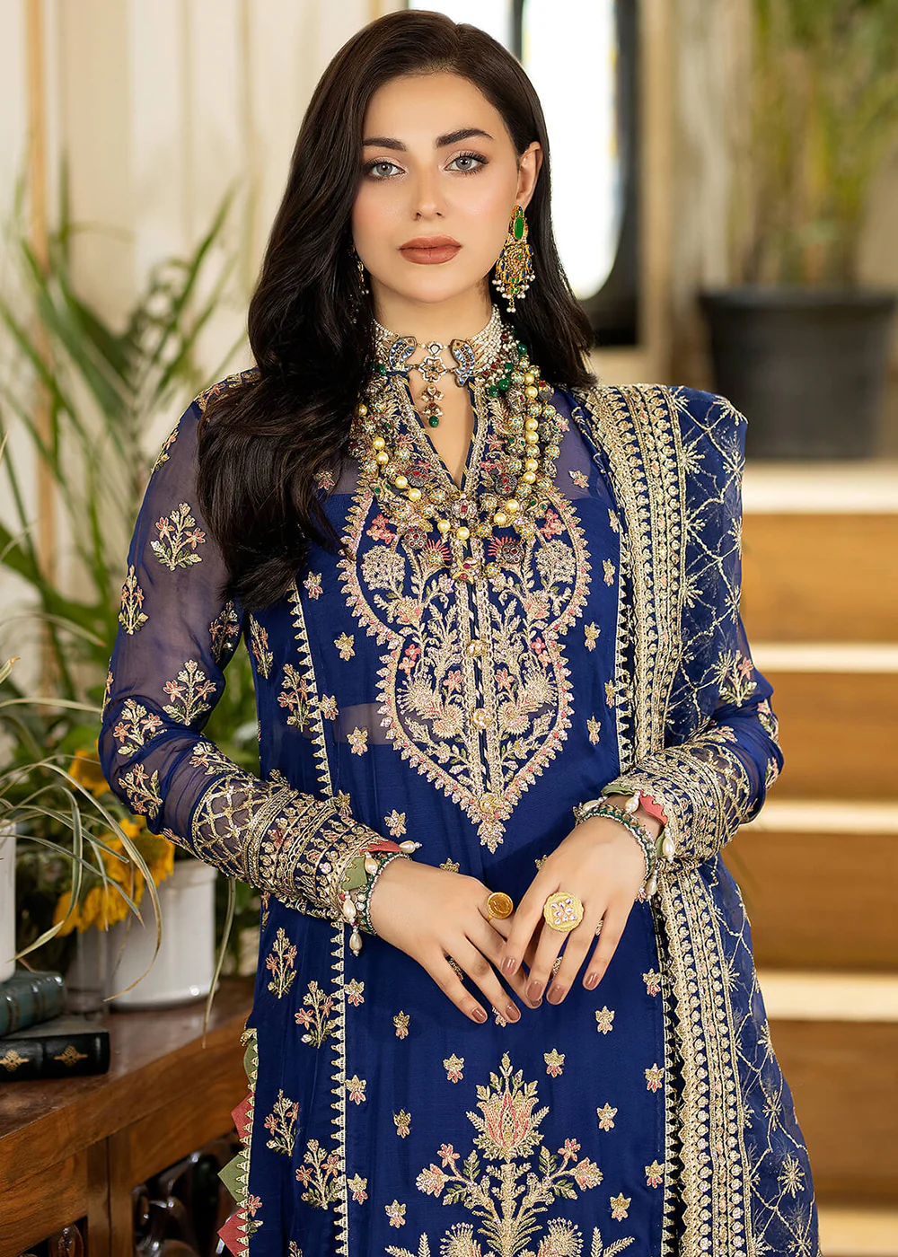 Blue Wedding Formal Suit | Imrozia Premium | Jhalak '23 | I-186 - GULNAAZ - Image 2