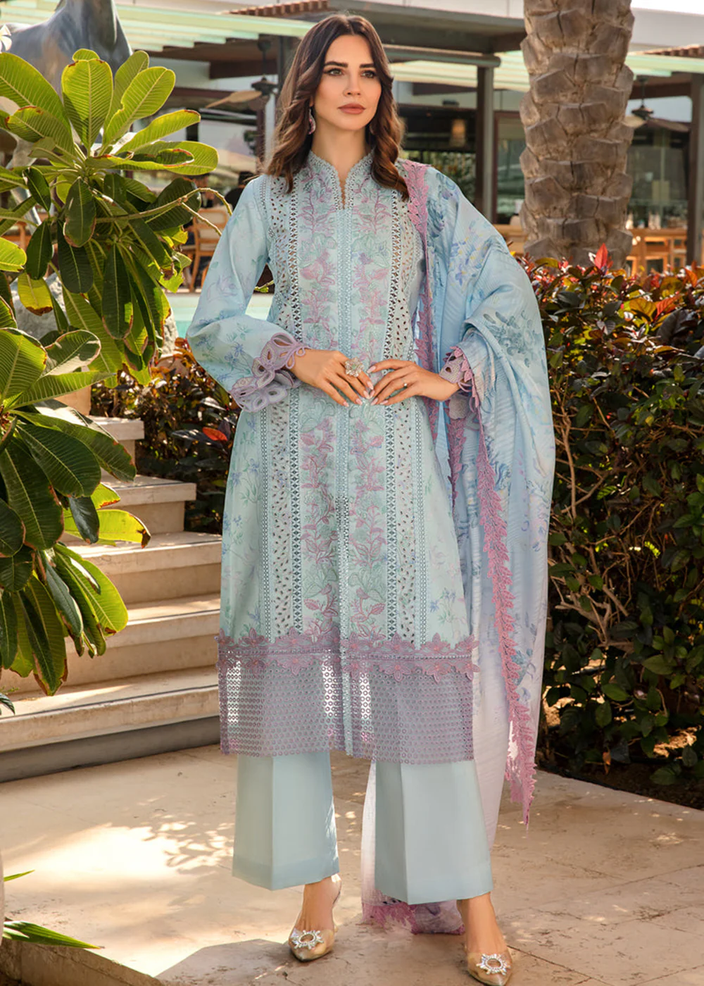 Carnation Summer Lawn Collection '24 by Rang Rasiya | OCEAN - Image 3