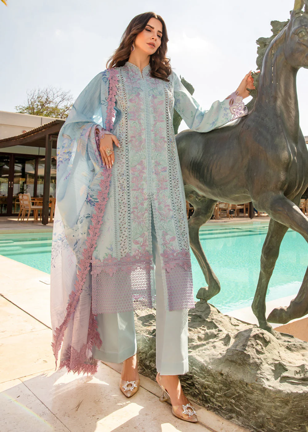 Carnation Summer Lawn Collection '24 by Rang Rasiya | OCEAN - Image 4