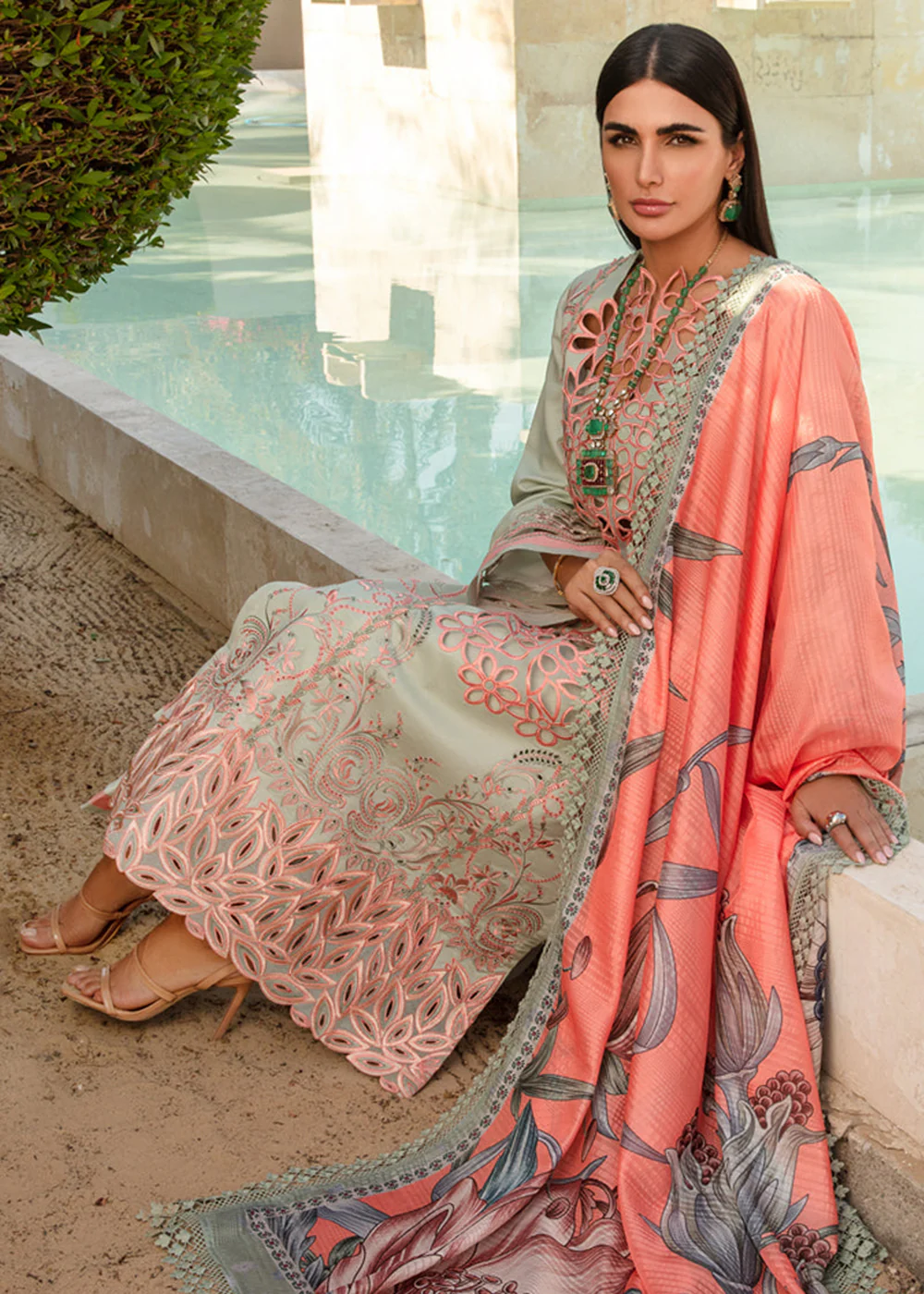 Carnation Summer Lawn Collection '24 by Rang Rasiya | ORCHID - Image 3