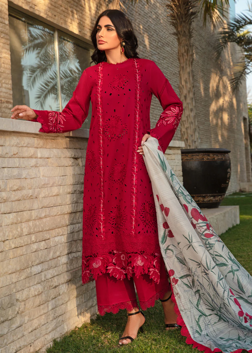 Carnation Summer Lawn Collection '24 by Rang Rasiya | SCARLET - Image 4