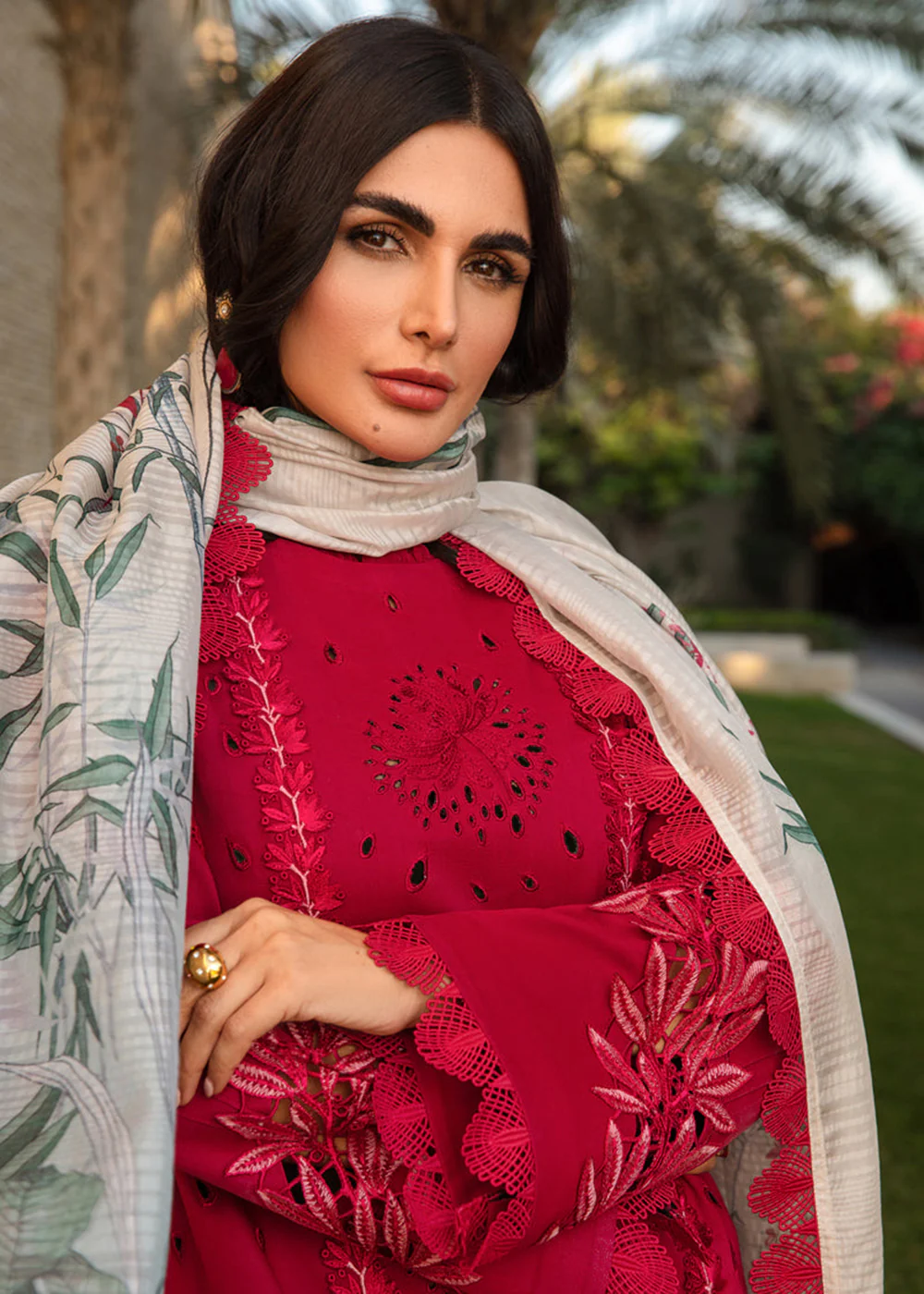 Carnation Summer Lawn Collection '24 by Rang Rasiya | SCARLET - Image 6