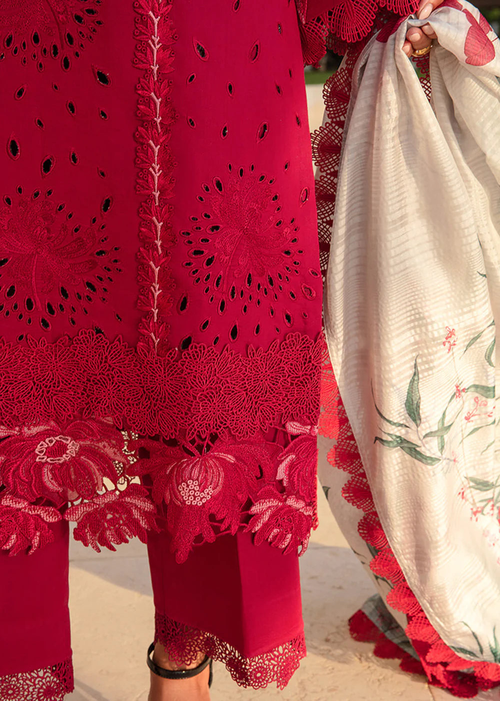 Carnation Summer Lawn Collection '24 by Rang Rasiya | SCARLET - Image 7