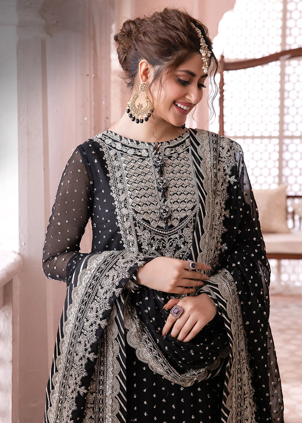 Chandni Luxury Chiffon Collection by Asim Jofa | AJCC-03 - Image 2