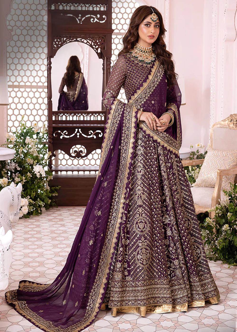 Chandni Luxury Chiffon Collection by Asim Jofa | AJCC-04 - Image 4